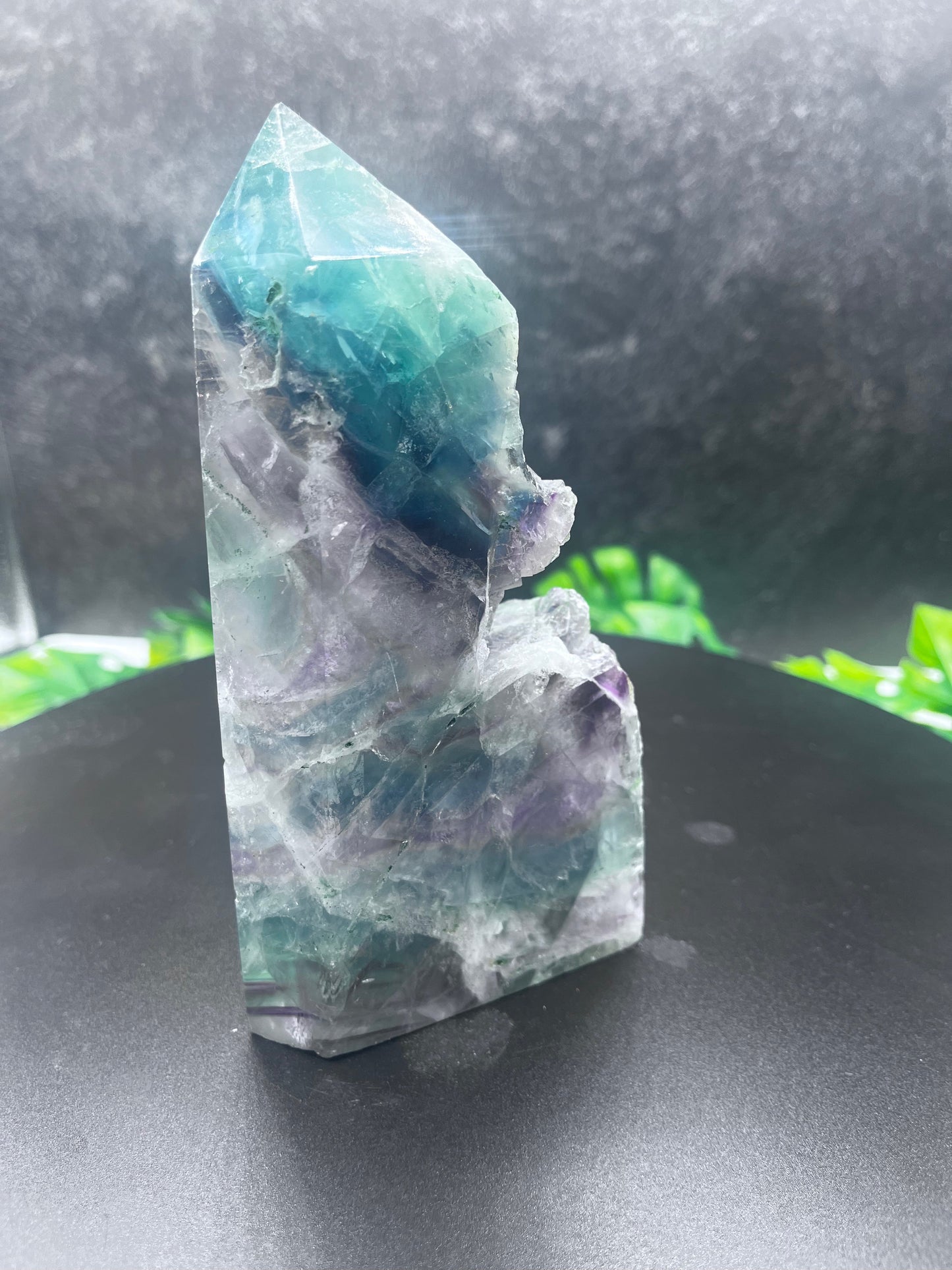 Rainbow Fluorite Slab Tower