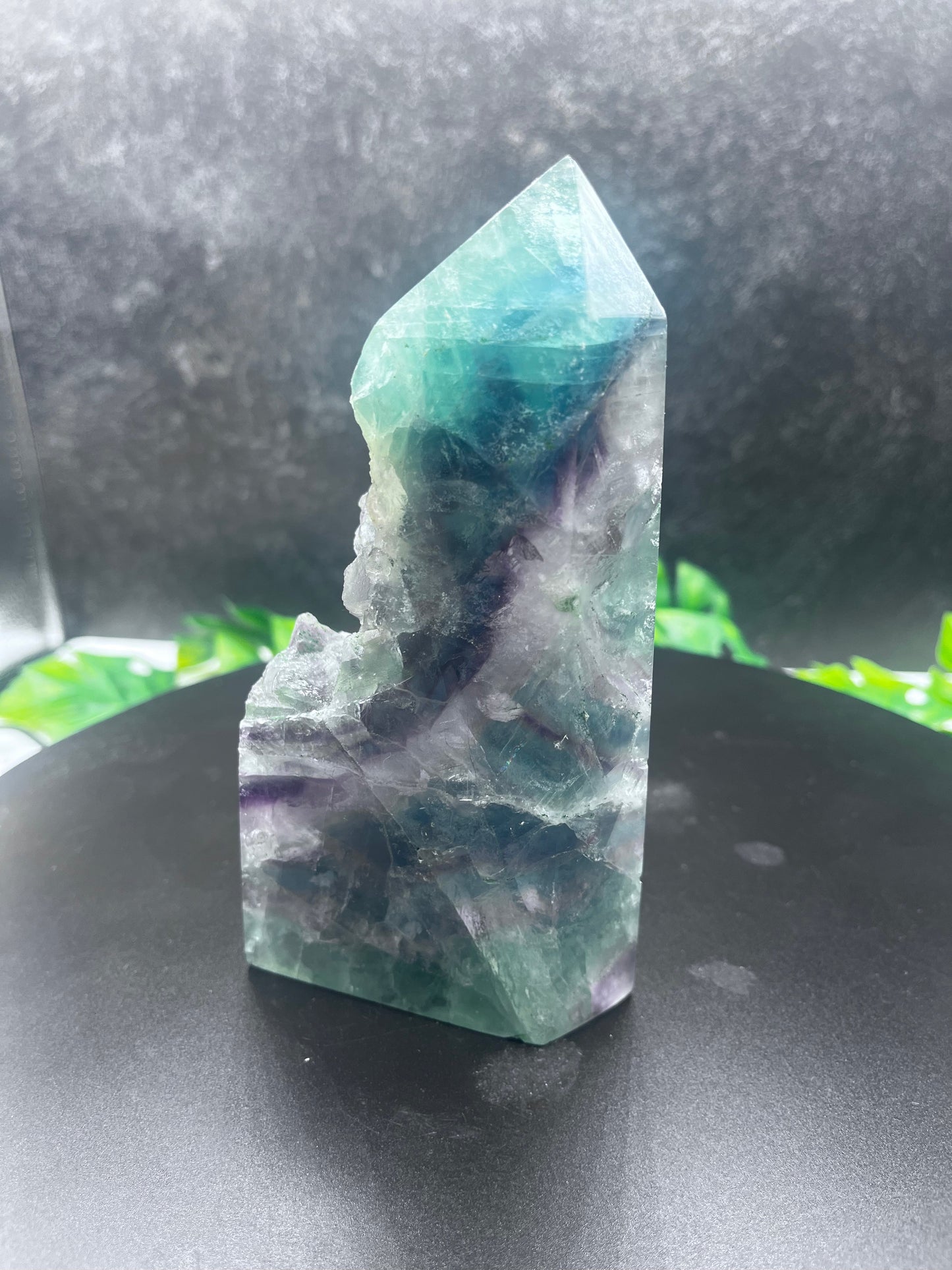 Rainbow Fluorite Slab Tower