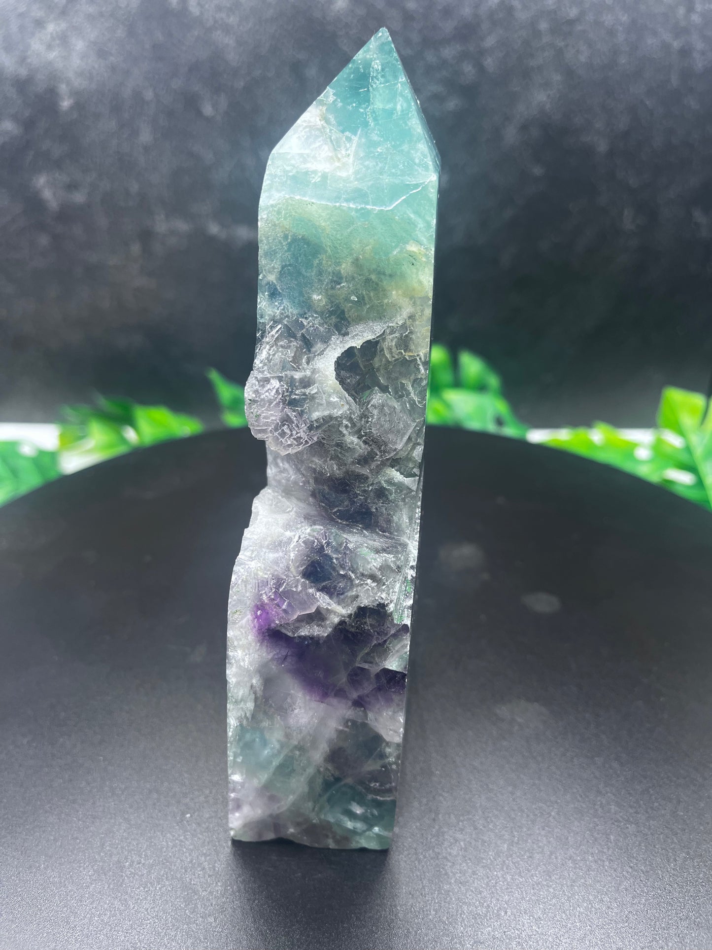 Rainbow Fluorite Slab Tower