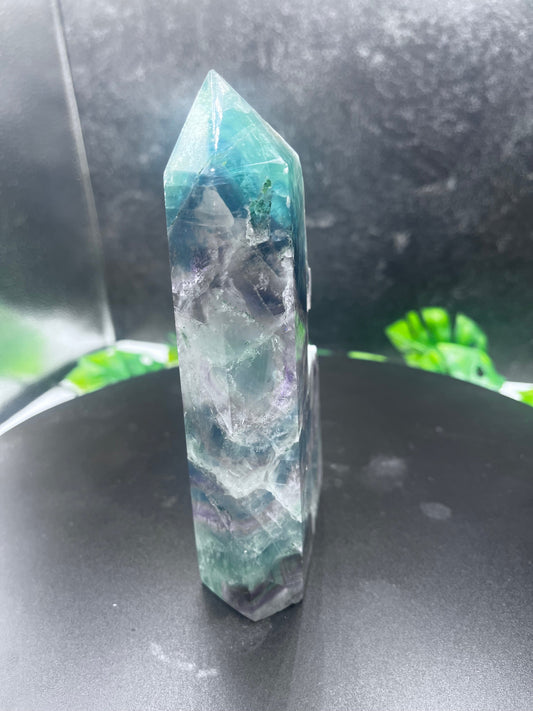 Rainbow Fluorite Slab Tower