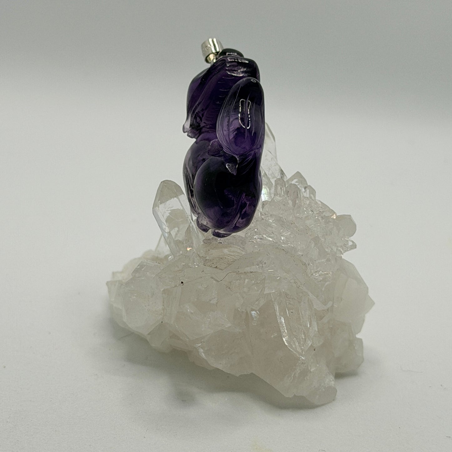 Bolivian Amethyst Fox Pendant