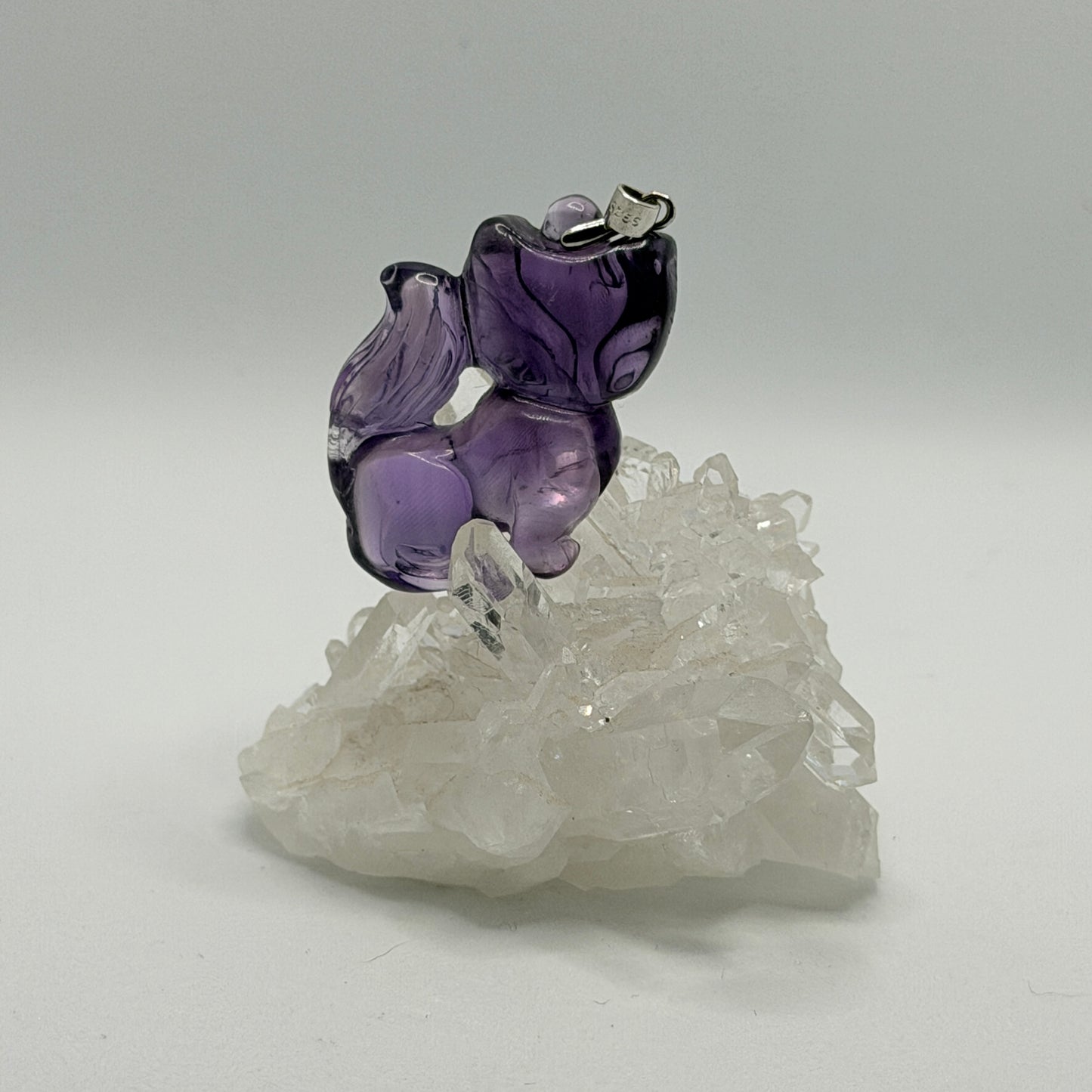 Bolivian Amethyst Fox Pendant