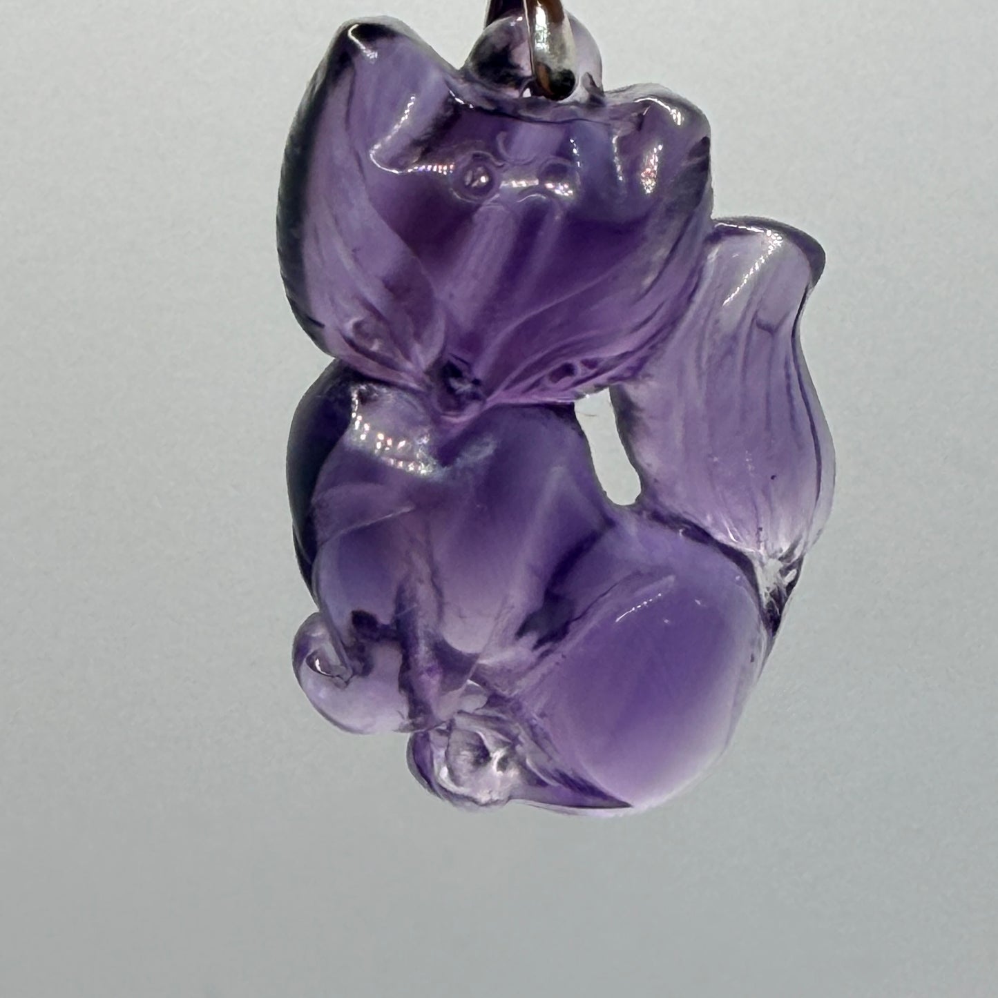 Bolivian Amethyst Fox Pendant