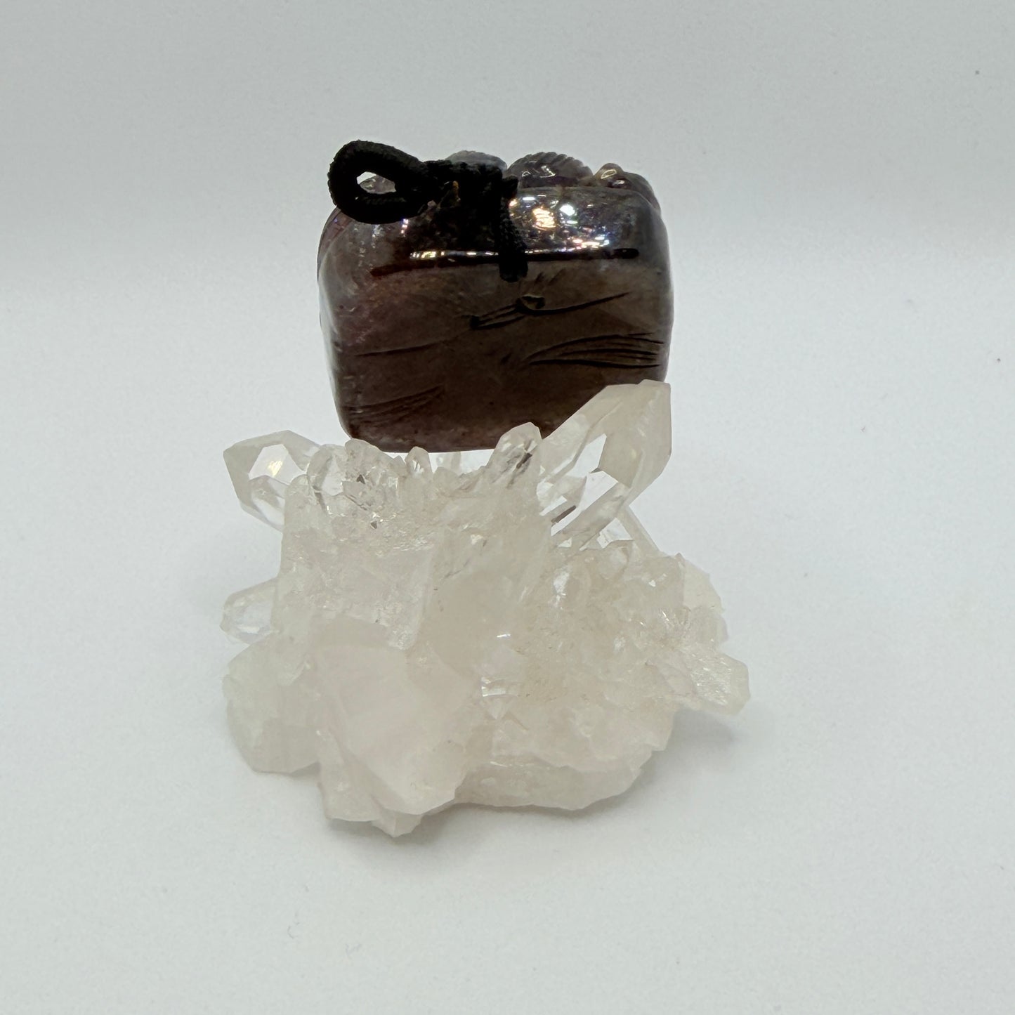 Iolite Sunstone Nine Tail Fox Pendant