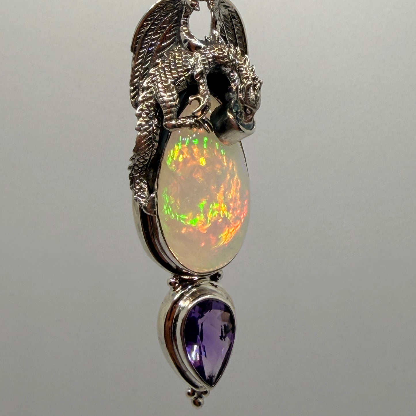 Gotland Dragon Amethyst Opal Pendant