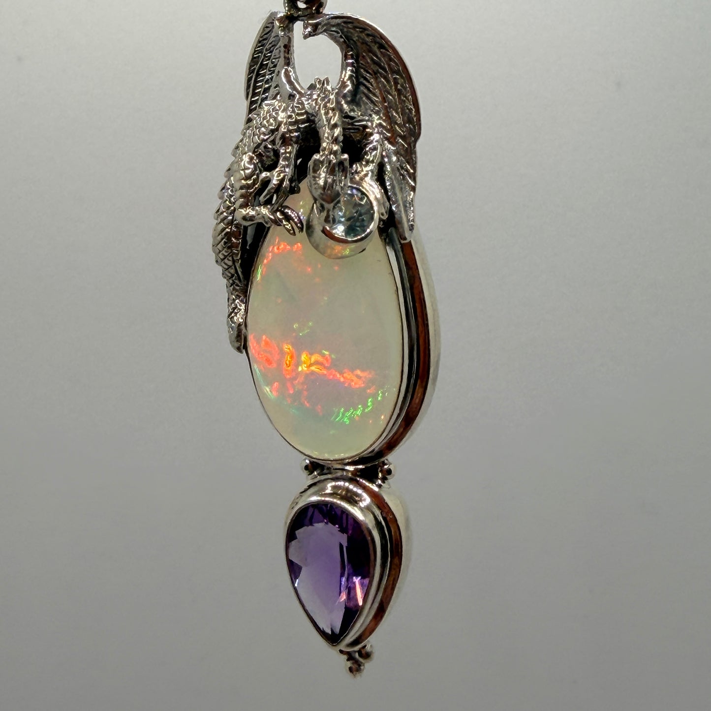 Gotland Dragon Amethyst Opal Pendant