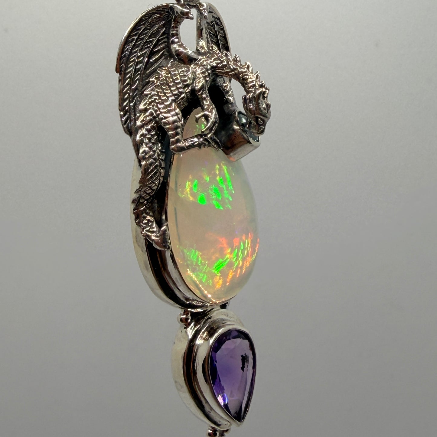 Gotland Dragon Amethyst Opal Pendant