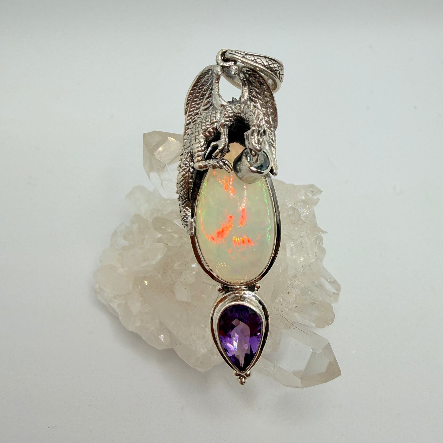 Gotland Dragon Amethyst Opal Pendant