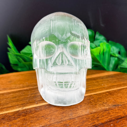 Beautiful Clear Selenite Skull