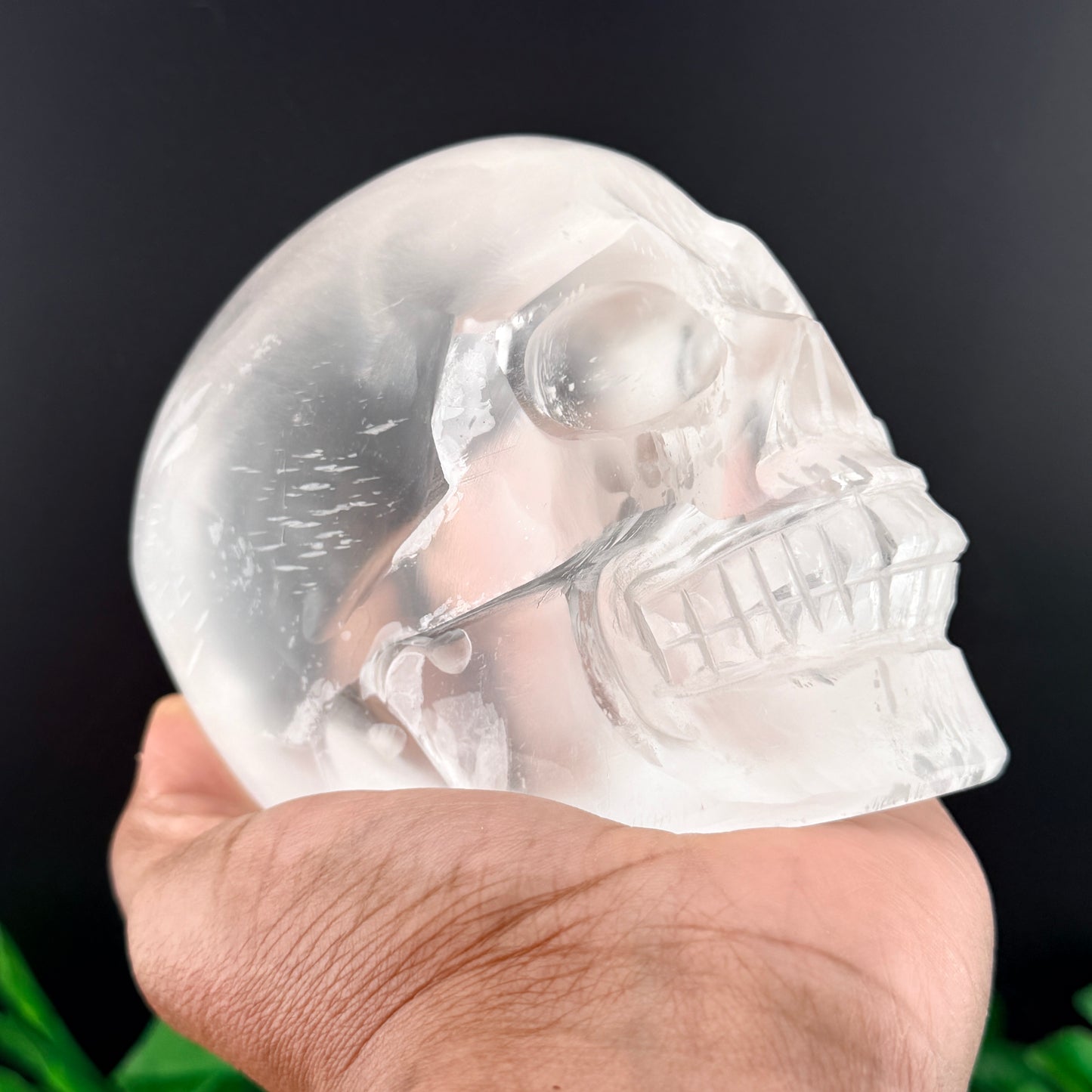 Beautiful Clear Selenite Skull