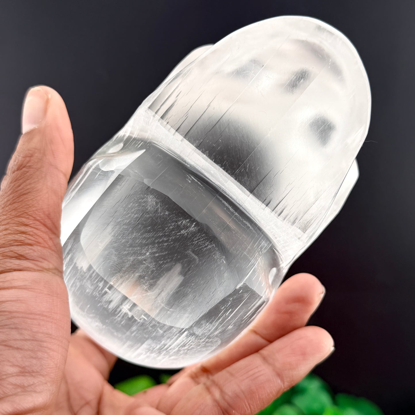 Beautiful Clear Selenite Skull