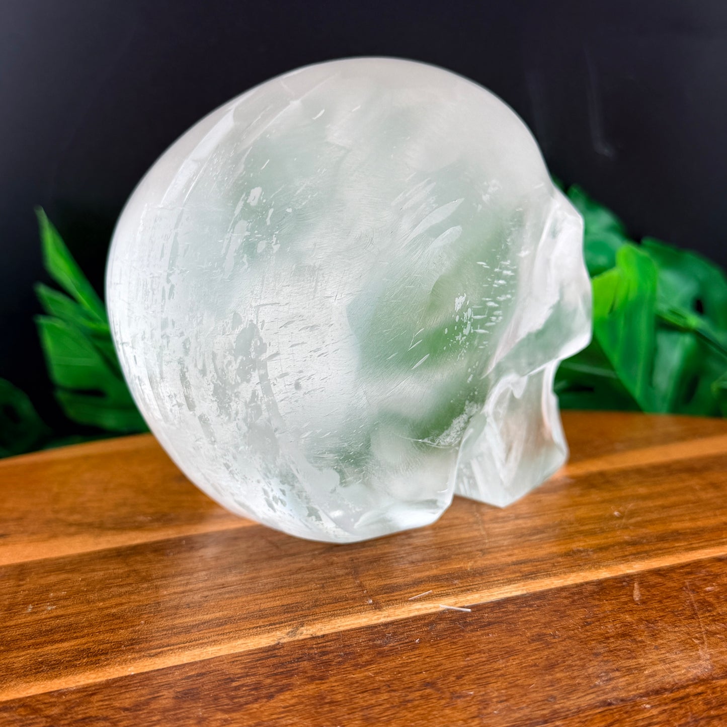 Beautiful Clear Selenite Skull
