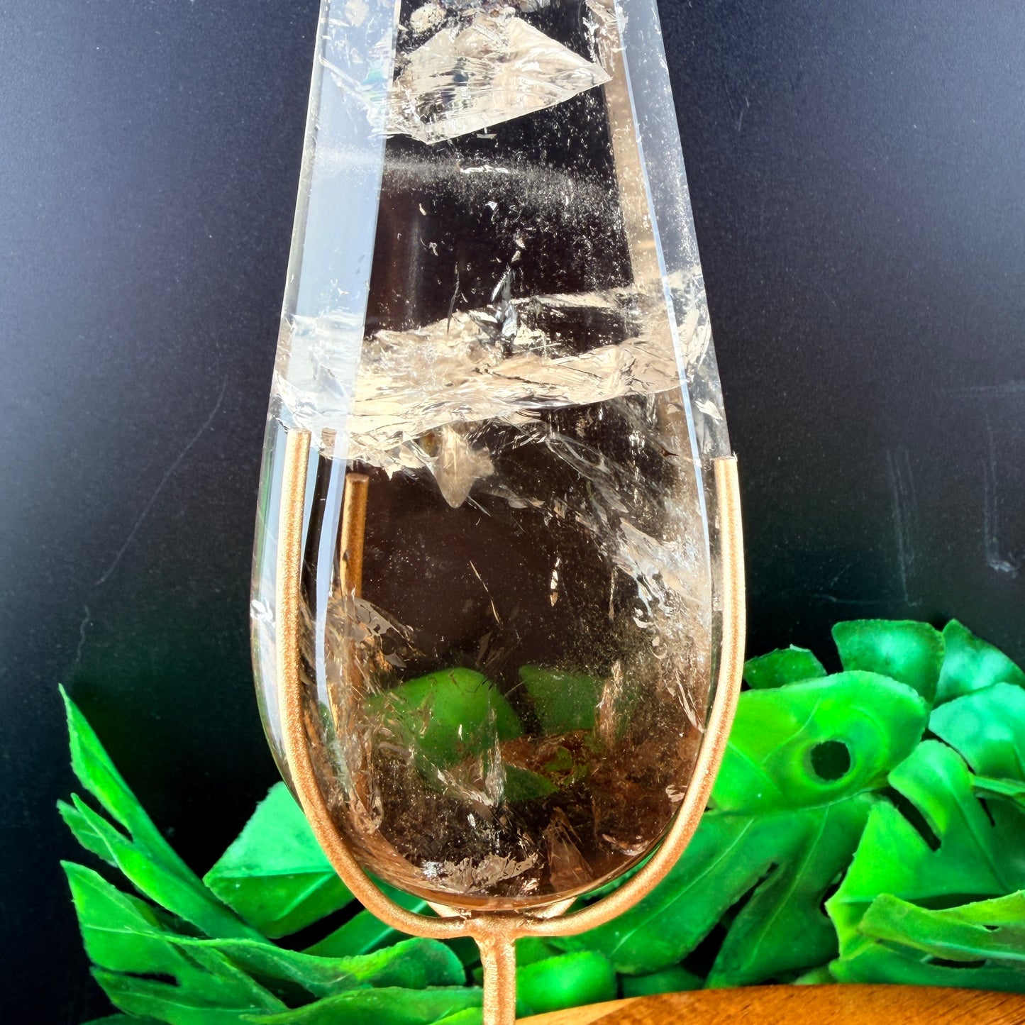 Smoky Quartz Teardrop in Stand