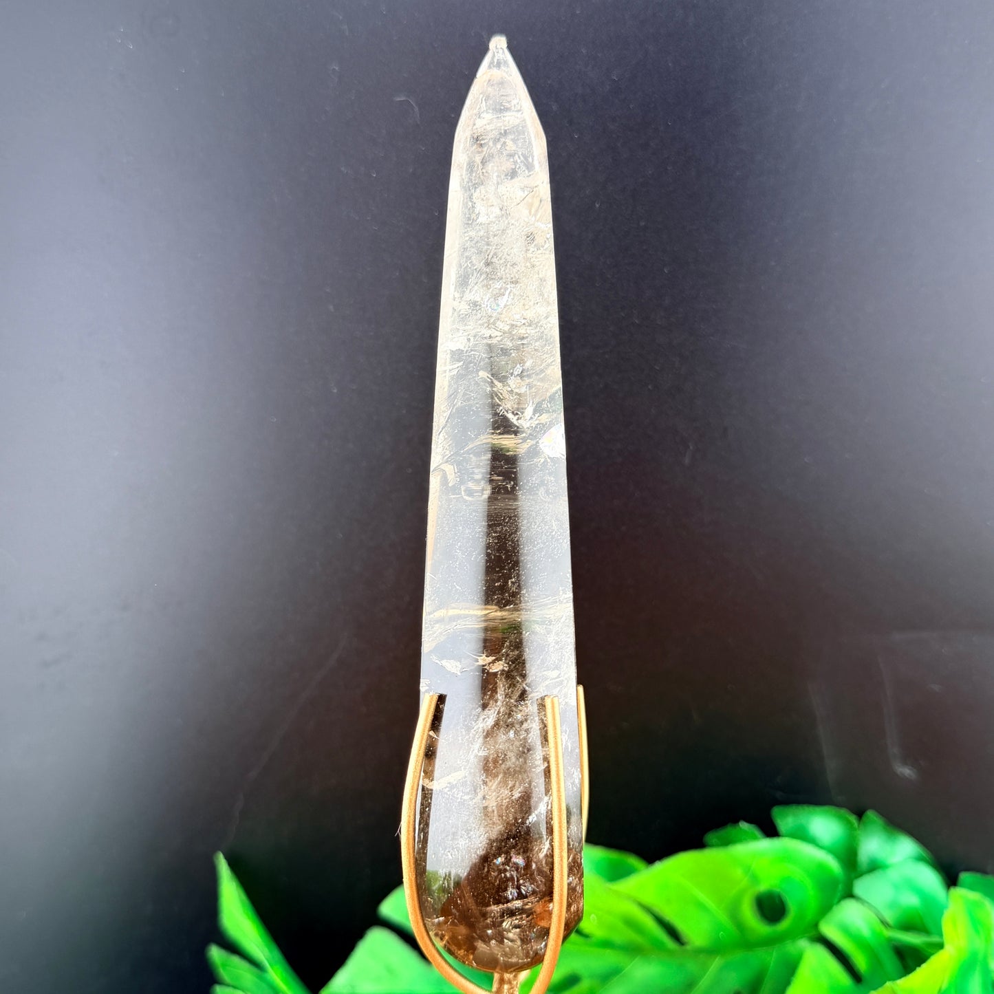 Smoky Quartz Teardrop in Stand