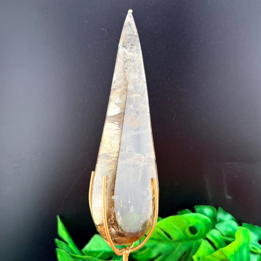 Smoky Quartz Teardrop in Stand