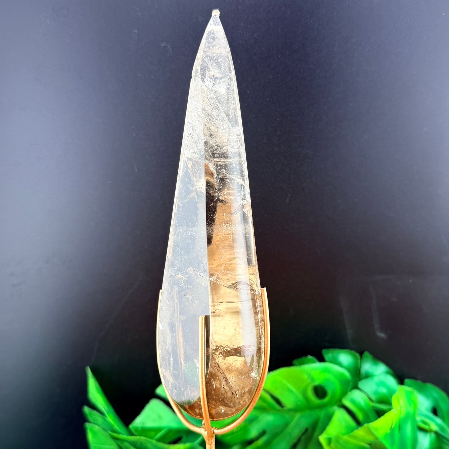 Smoky Quartz Teardrop in Stand