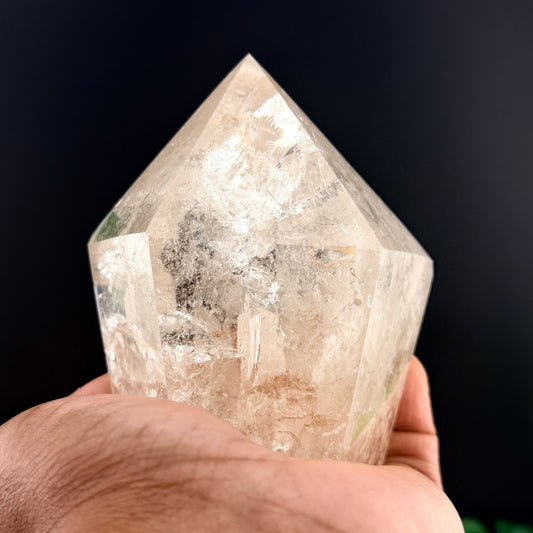 Clear Quartz Thick Cupcake Tower