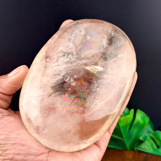 Smoky Quartz Gallet Palm Stone