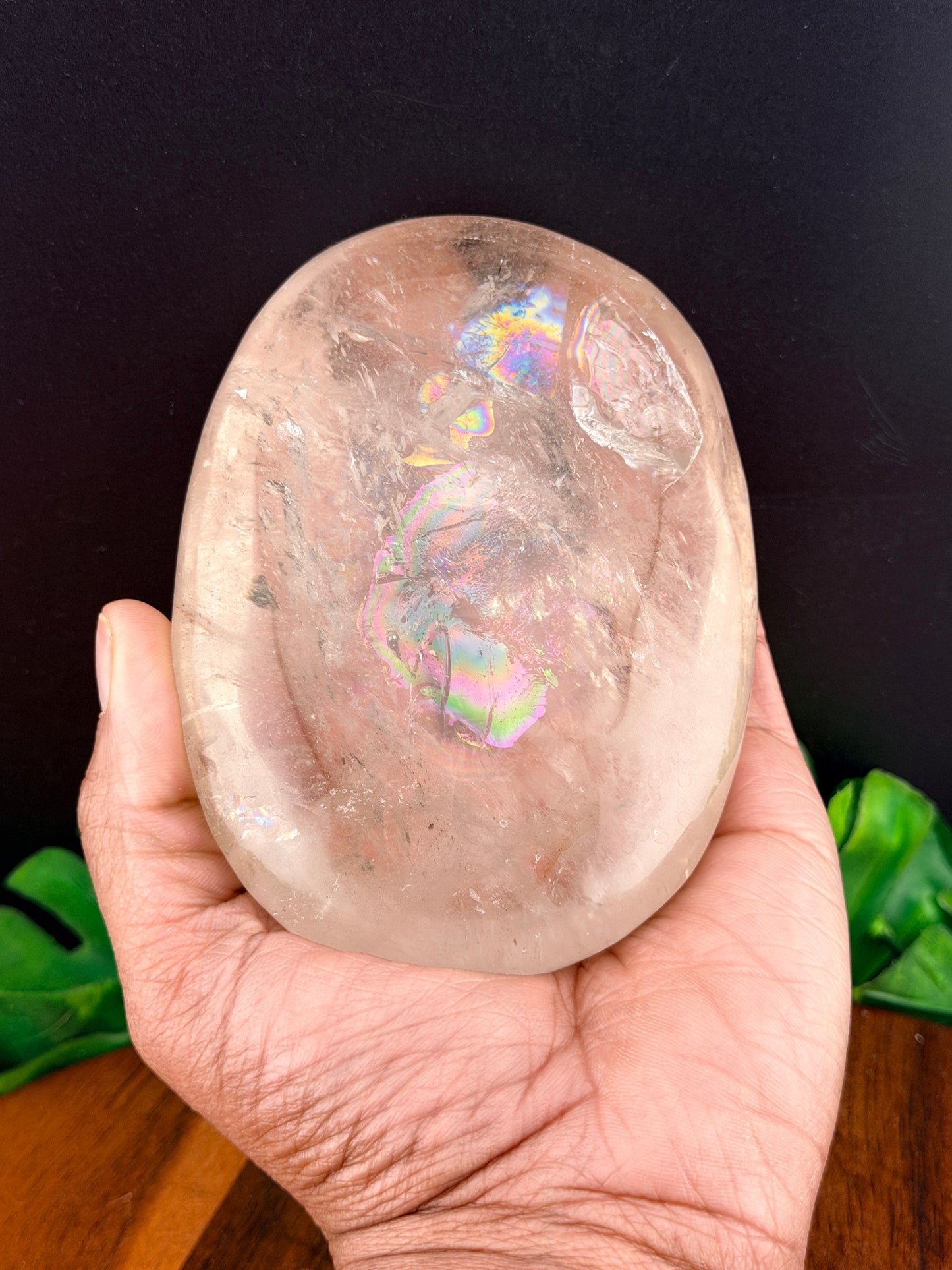 Smoky Quartz Gallet Palm Stone