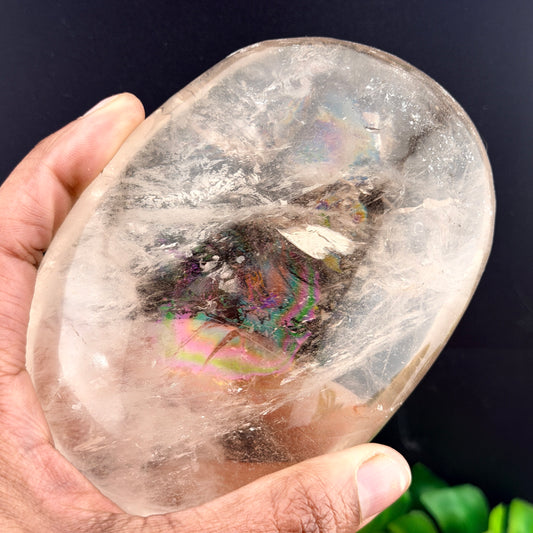 Smoky Quartz Gallet Palm Stone