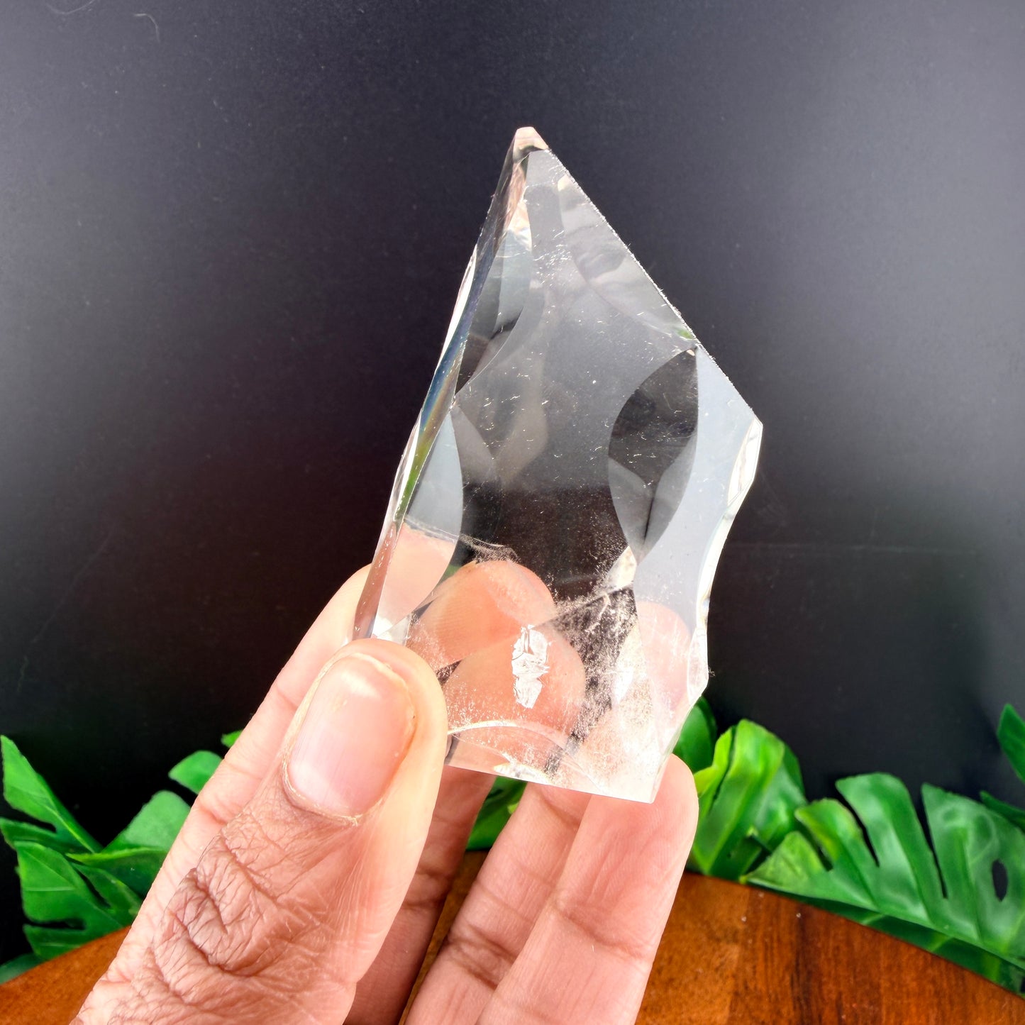 Faceted Clear Quartz Freeform