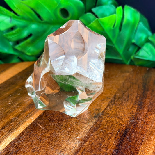 Faceted Clear Quartz Freeform