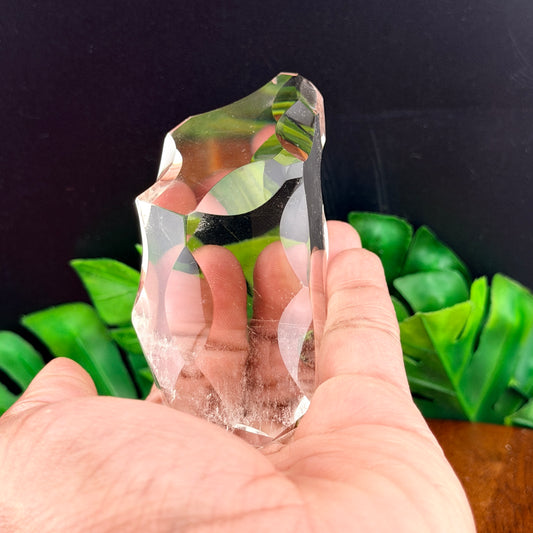 Faceted Clear Quartz Freeform