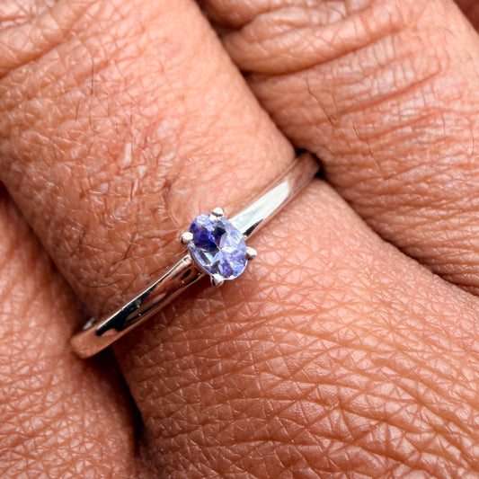 Tanzanite Ring 5x4mm .925 Silver | sz 10