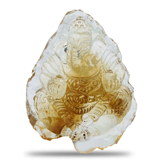 Starborn Hand Carved Citrine Ganesh 245 cts - 1 Piece