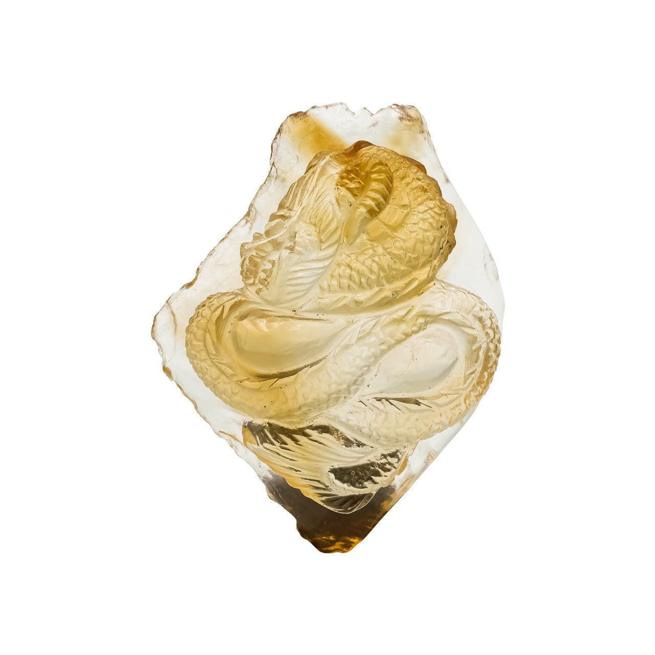 Starborn Hand Carved Citrine Dragon 203 cts - 1 Piece