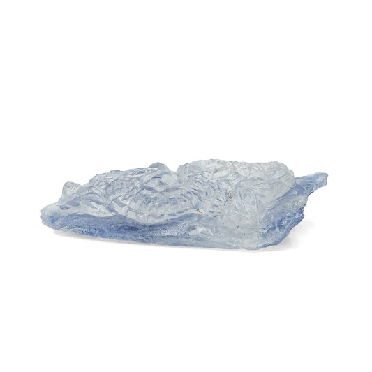 Starborn Blue Dumortierite in Quartz Crystal Dragon Carving 41 cts - 1  Piece