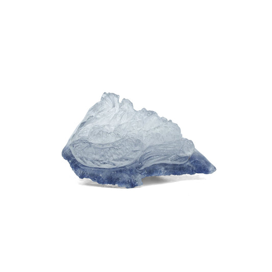 Starborn Blue Dumortierite in Quartz Crystal Dragon Carving 39 cts - 1 Piece