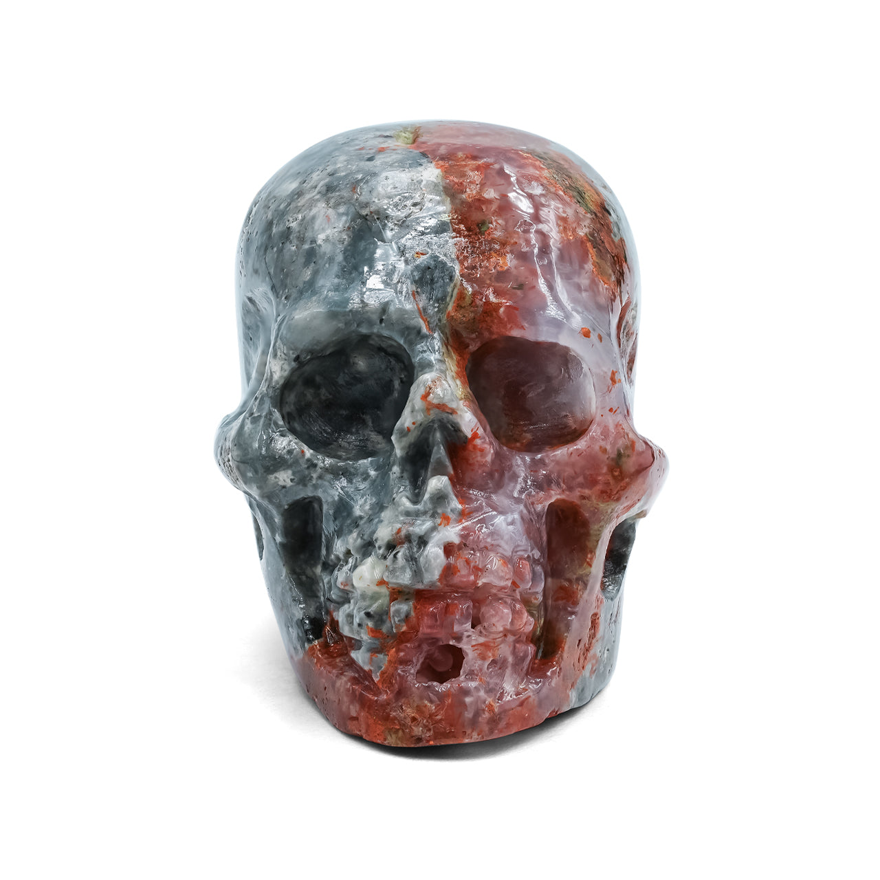 Starborn Hand Carved Magma Chalcedony Skull 526.5 cts - 1 Piece
