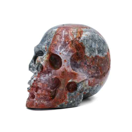 Starborn Hand Carved Magma Chalcedony Skull 526.5 cts - 1 Piece
