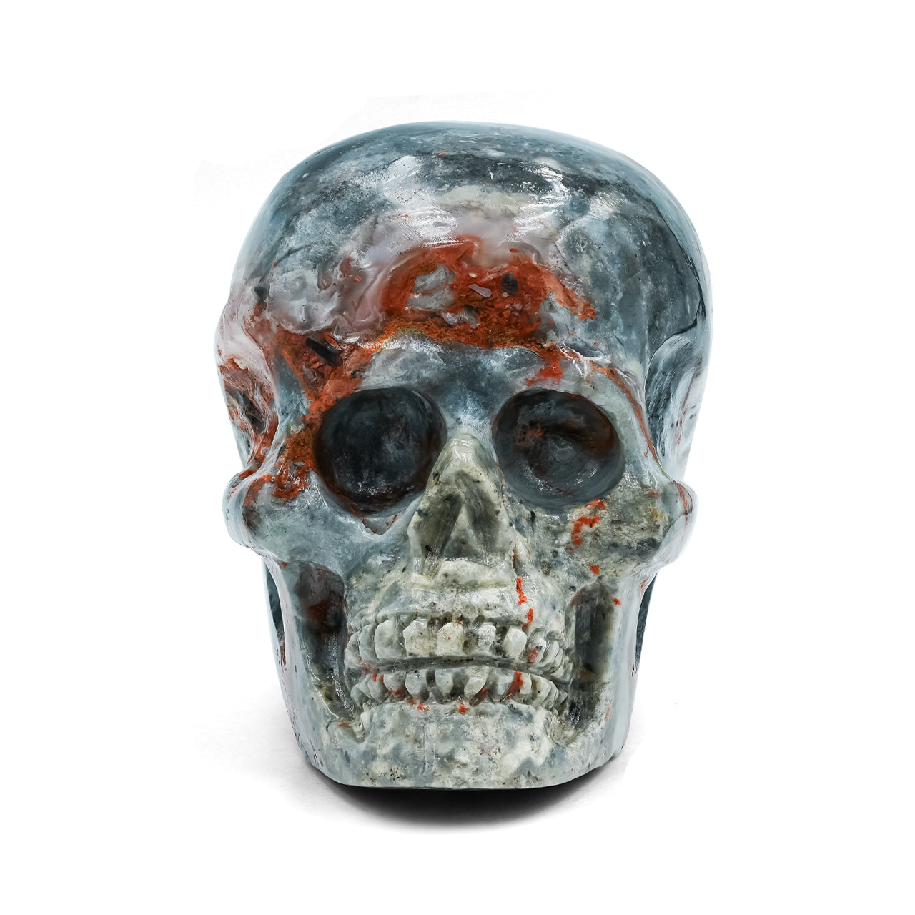 Starborn Hand Carved Magma Chalcedony Skull 918.5 cts - 1 Piece