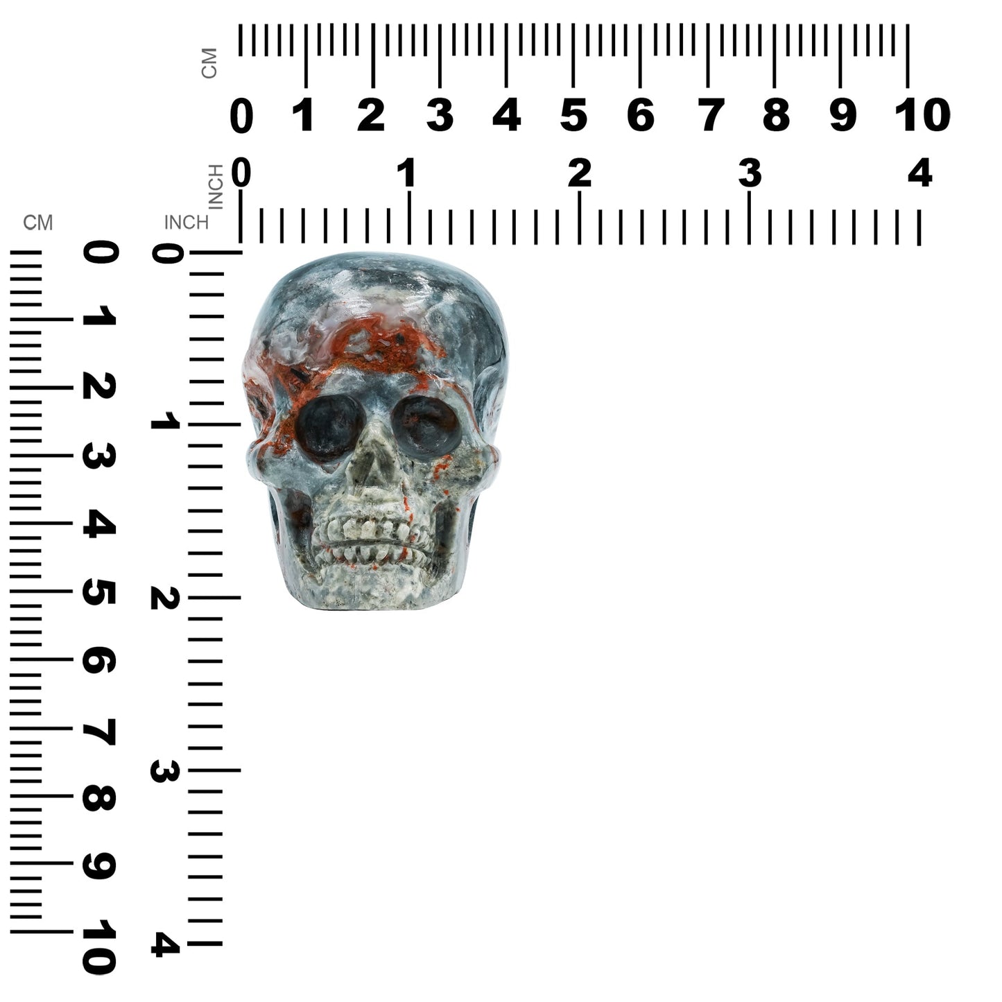 Starborn Hand Carved Magma Chalcedony Skull 918.5 cts - 1 Piece