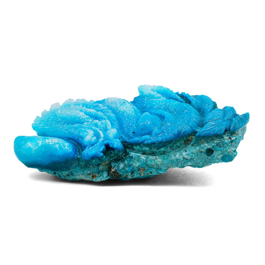 Starborn Hand Carved Peruvian Blue Opal Dragon 222 cts - 1 Piece