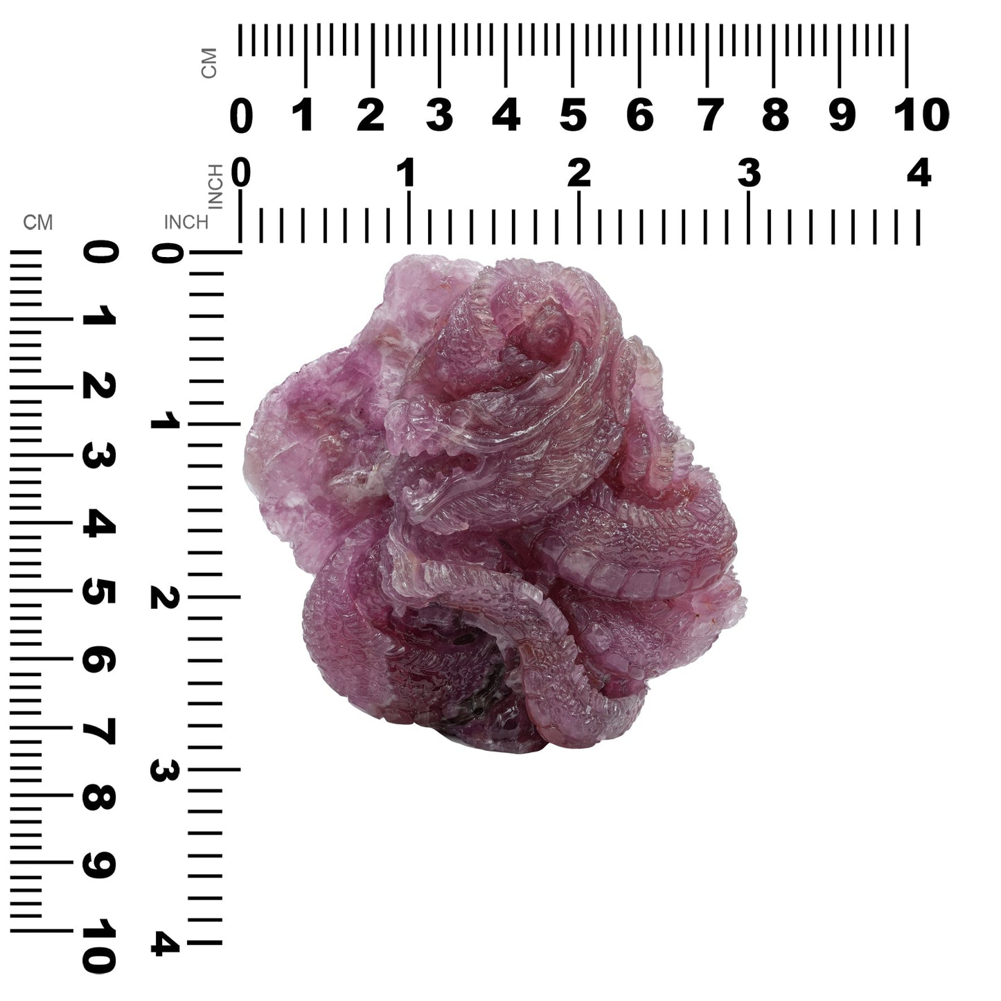 Starborn Hand Carved Pink Cobalto Calcite Dragon Carving 755 cts - 1 Piece