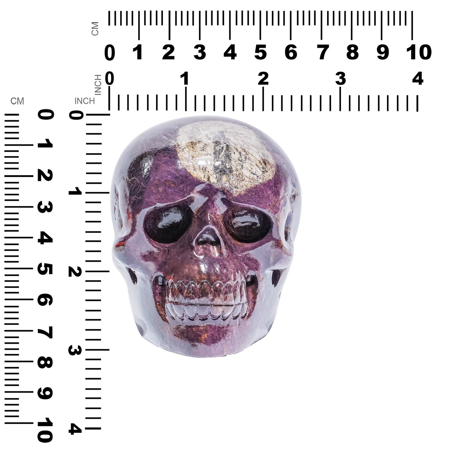 Starborn Hand Carved Purpurite Skull 4400 cts - 1 Piece