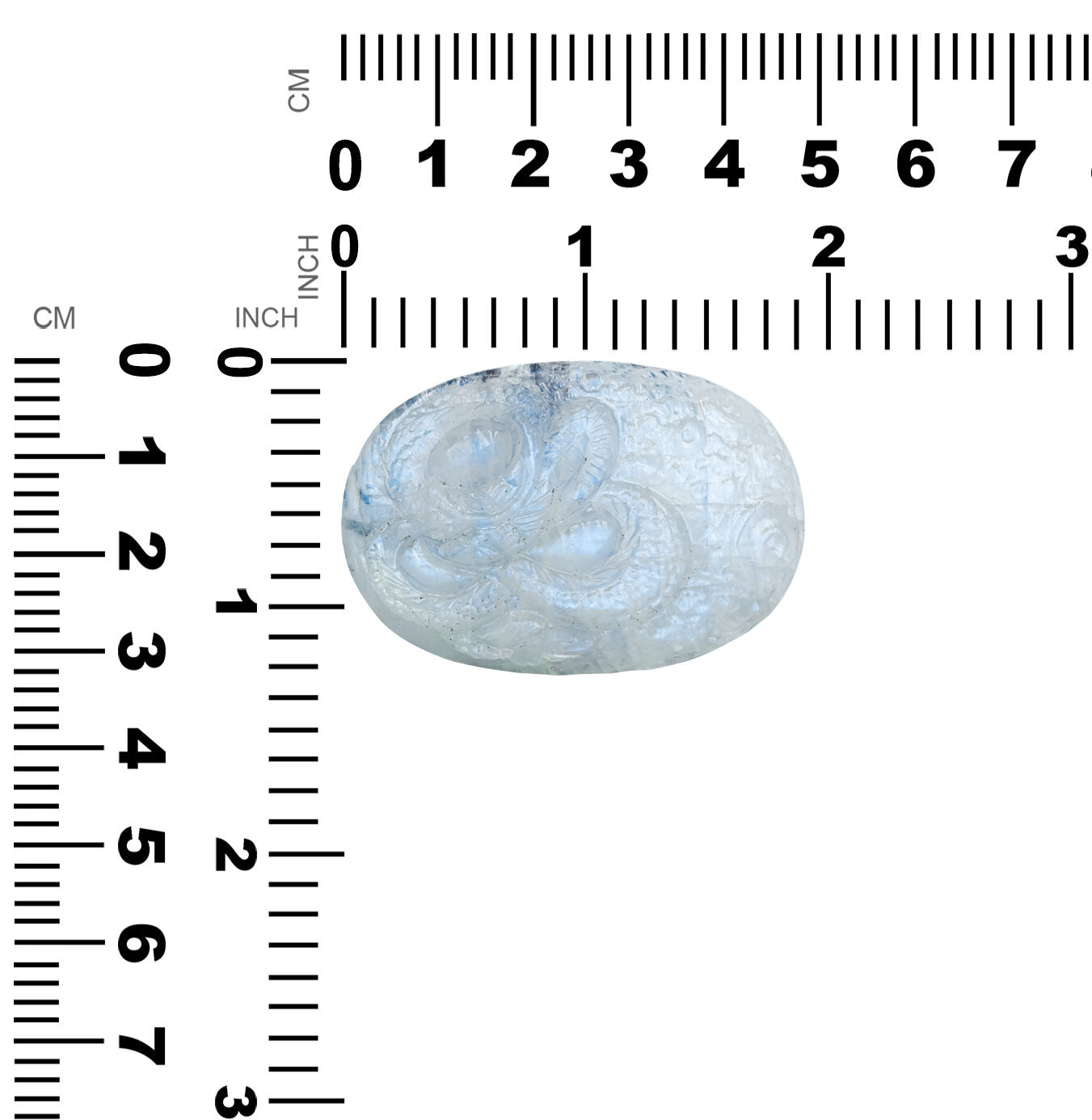 Starborn Rainbow Moonstone Dragon Carving 143 cts - 1 Piece