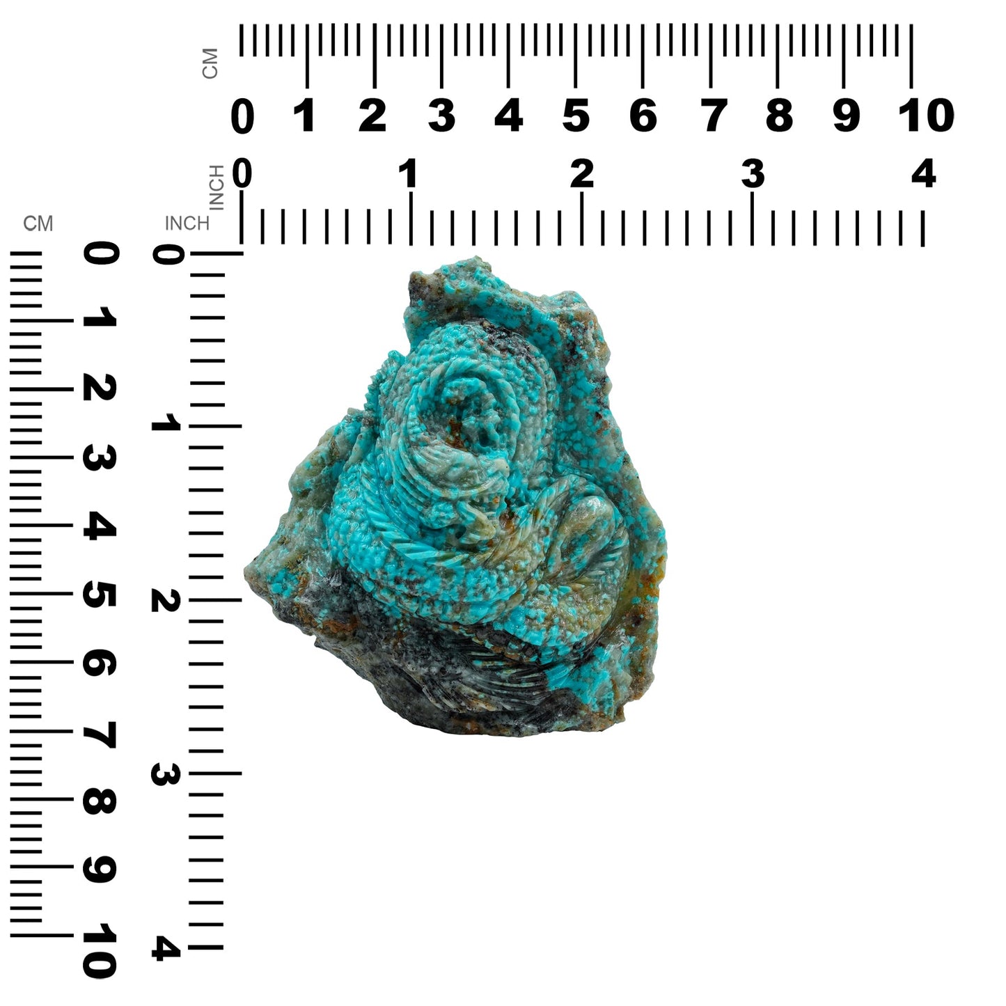 Starborn Hand Carved New Arizona Turquoise Dragon (496.5ct) - 1 Piece