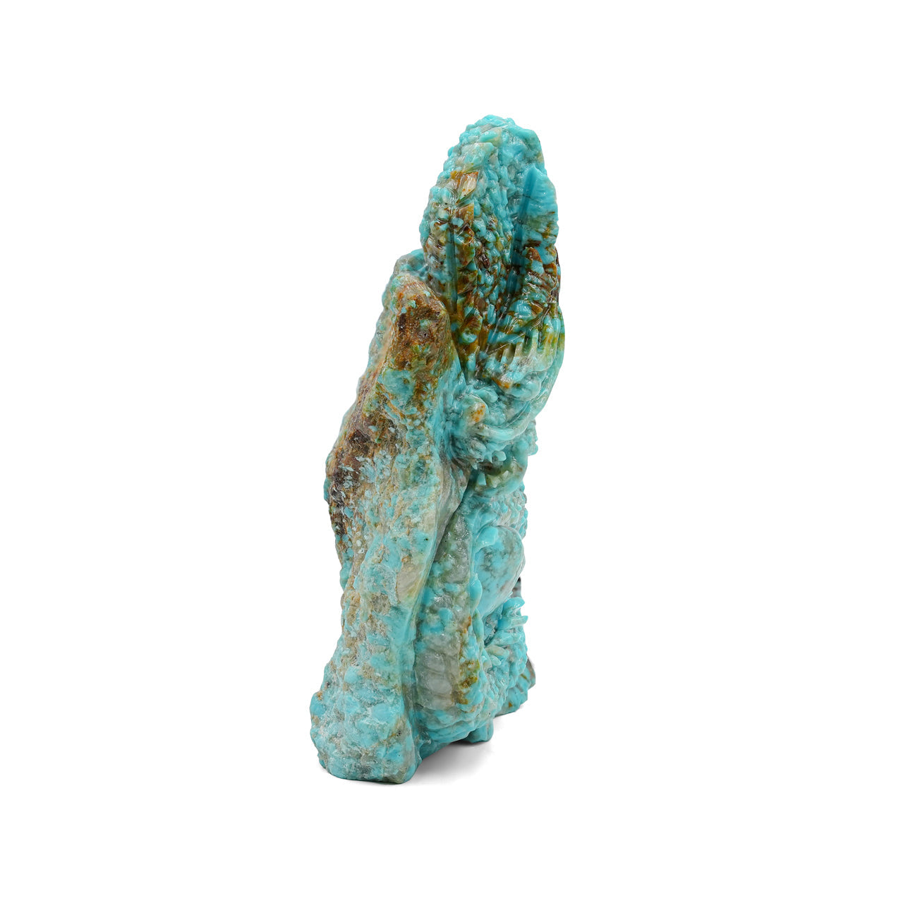 Starborn Hand Carved New Arizona Turquoise Dragon (264.5ct) - 1 Piece