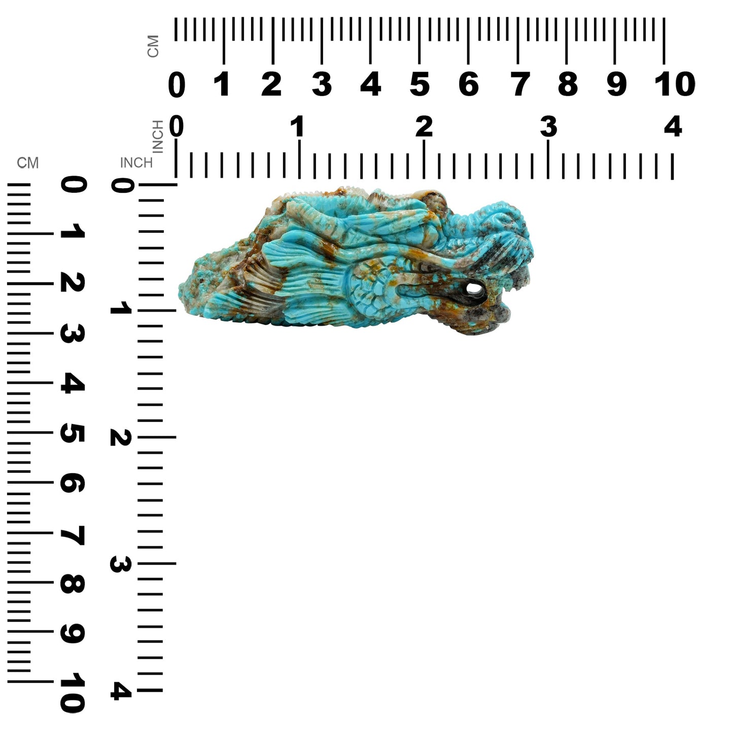 Starborn Patagonia Turquoise Dragon Head Carving (27ct) - 1 Piece