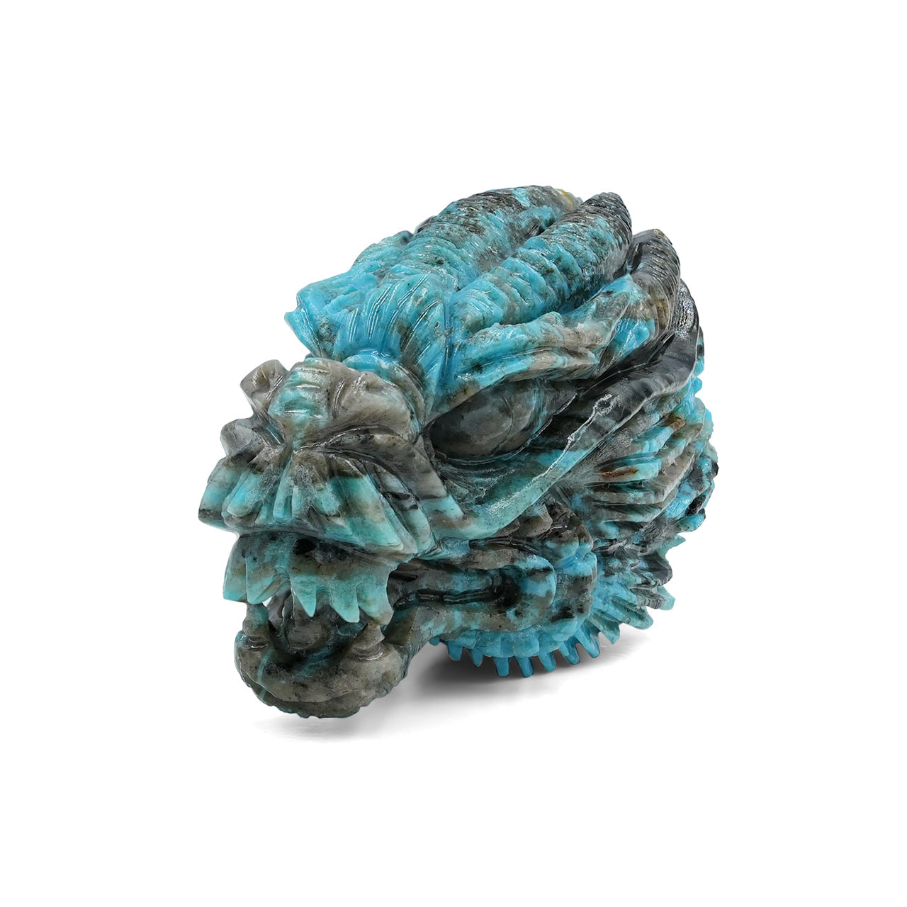 Starborn Patagonia Turquoise Dragon Head Carving (152.5ct) - 1 Piece