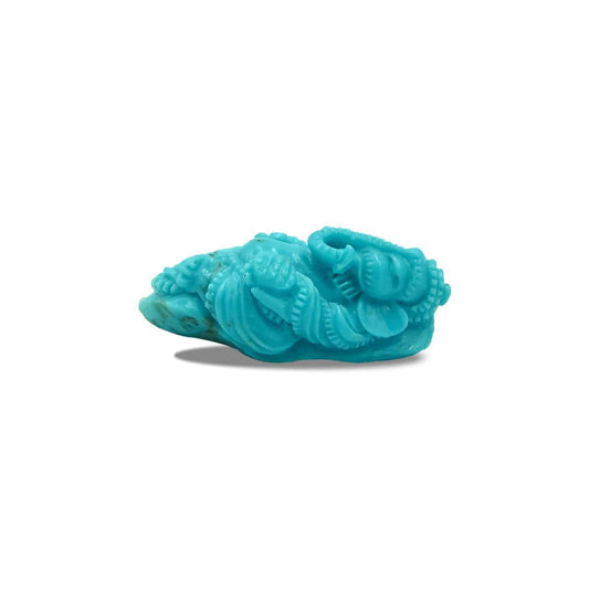 Hand Carved Turquoise Ganesh 50ct