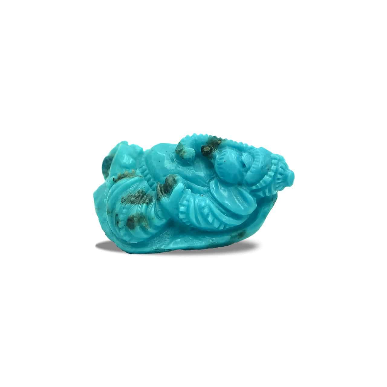 Starborn Hand Carved Turquoise Ganesh (48ct) - 1 Piece