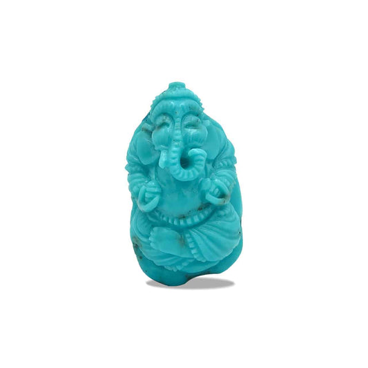 Starborn Hand Carved Turquoise Ganesh (46ct) - 1 Piece