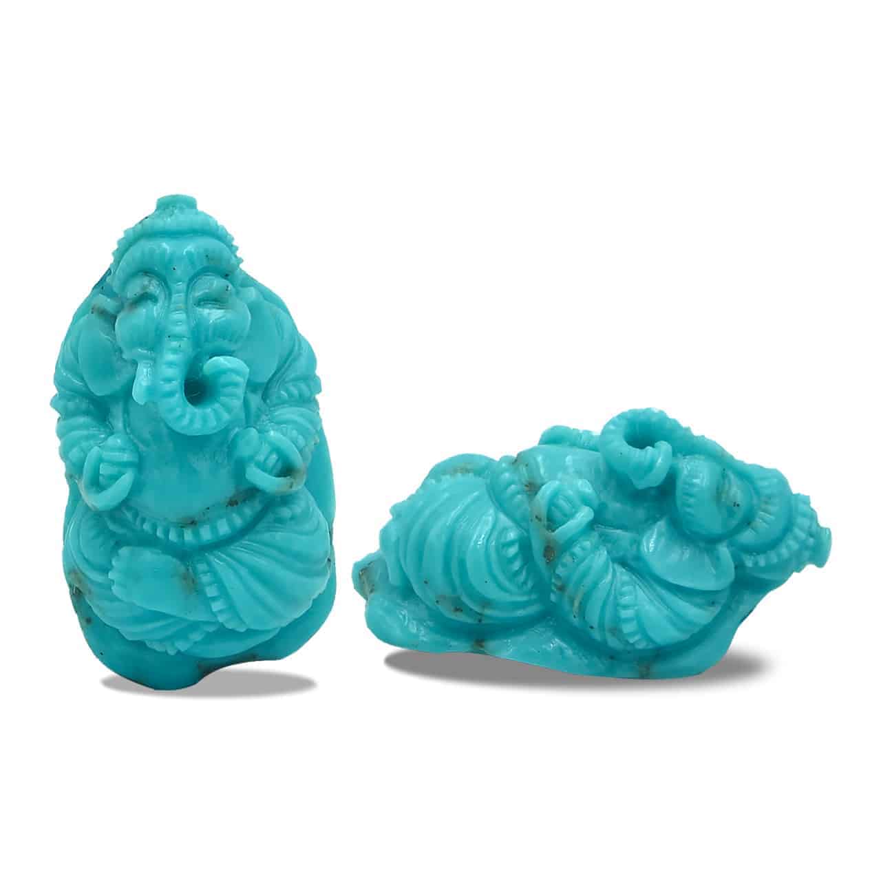 Starborn Hand Carved Turquoise Ganesh (46ct) - 1 Piece