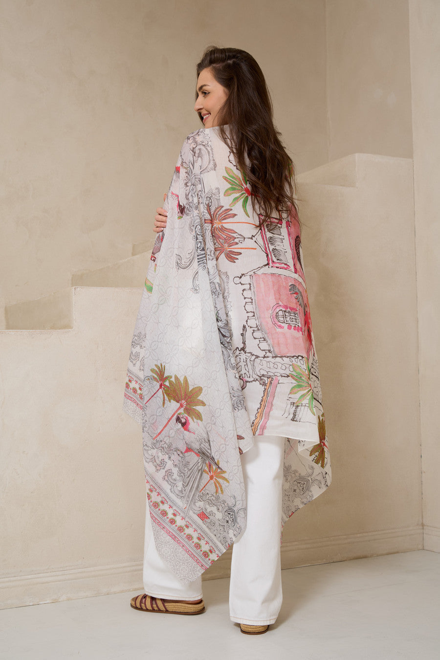 Tropical Vacation Print Scarf