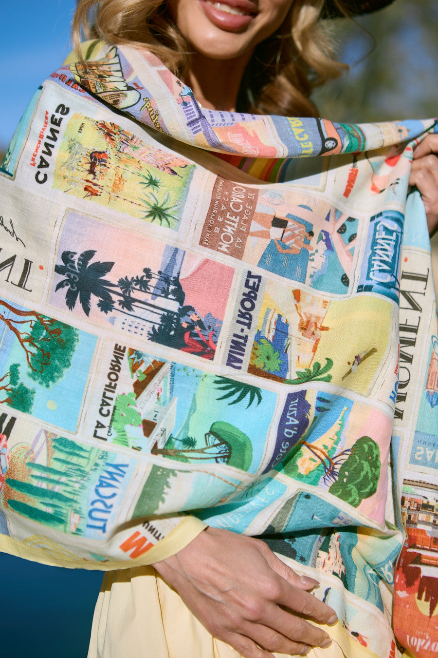Vintage Postcard Scarf